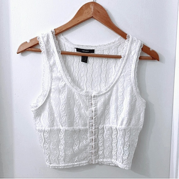 Forever 21 Tops - Lacey corset cropped top